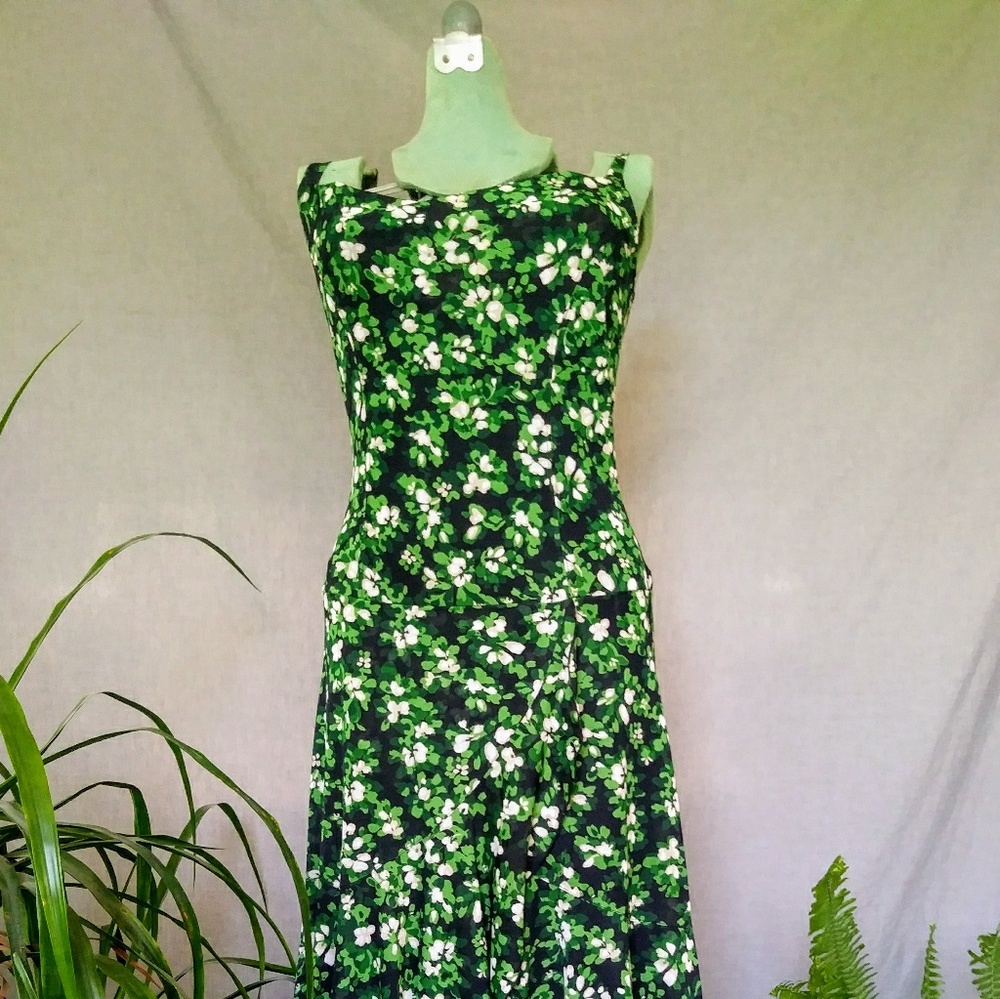 Nine West Tea Length Floral Dress